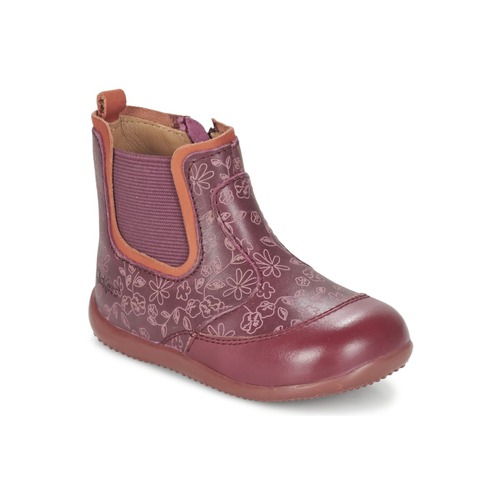 Buty Dziewczynka Buty za kostkę Kickers BIGOR Bordeaux / Pomarańczowy