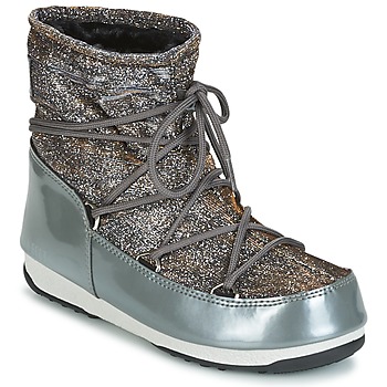 Buty Damskie Śniegowce Moon Boot MOON BOOT LOW LUREX Szary / Argenté