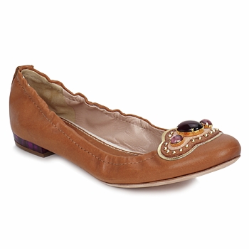 Buty Damskie Baleriny Sebastian AMARILLI Camel