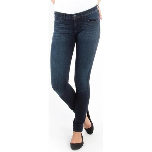 tekstylia Damskie Jeansy skinny Wrangler Jeansy   Courtney blue shelter W23SU466N Niebieski