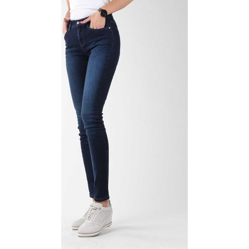 tekstylia Damskie Jeansy skinny Wrangler Jeansy  High Rise Skinny Subtle Blue W27HX786N Niebieski