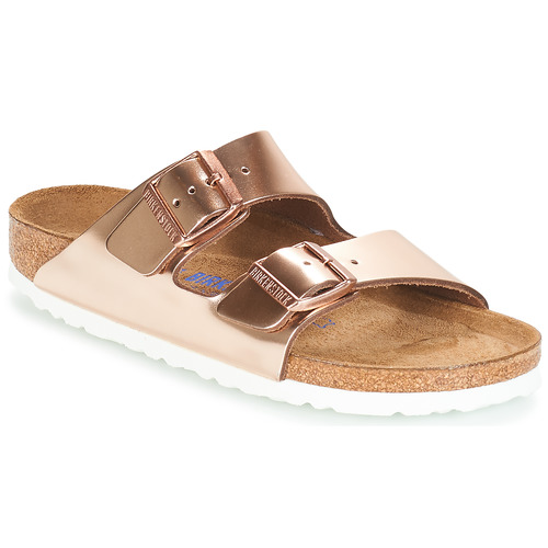 Sapatos Mulher Chinelos Birkenstock ARIZONA SFB Ouro