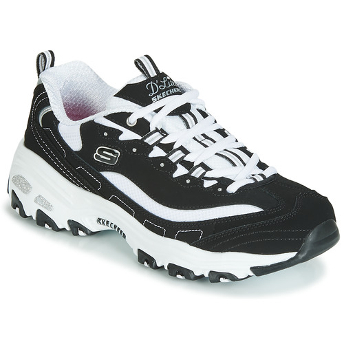 Sapatos Mulher Sapatilhas Skechers D'LITES Preto / Branco