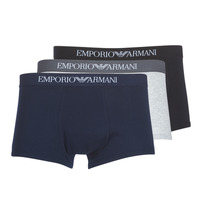 Roupa de interior Homem Boxer Emporio Armani CC722-PACK DE 3 Marinho / Cinza / Preto