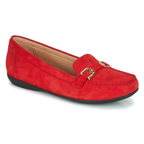 Sapatos Mulher Mocassins Geox D ANNYTAH MOC Vermelho / Ouro