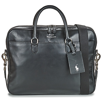 Malas Homem Porta-documentos / Pasta Polo Ralph Lauren COMMUTER-BUSINESS CASE-SMOOTH LEATHER Preto