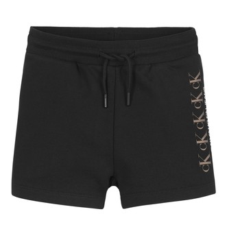 Textil Rapariga Shorts / Bermudas Calvin Klein Jeans CK REPEAT FOIL KNIT SHORTS Preto