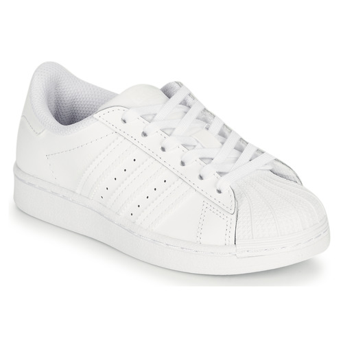 Sapatos Criança Sapatilhas adidas Originals SUPERSTAR C Branco