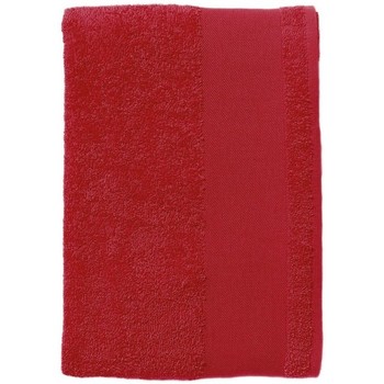 Casa Toalha e luva de banho Sols BAYSIDE 100 X 150 Rojo-TOALLA CON BANDA LISA DE ALGODÓN 500g Vermelho