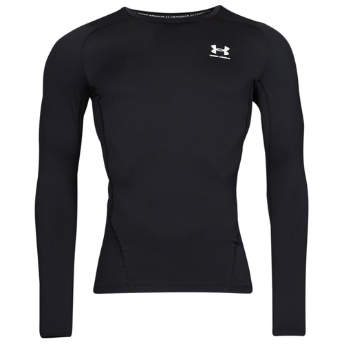 Textil Homem T-shirt mangas compridas Under Armour UA HG ARMOUR COMP LS Preto / Branco