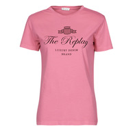 Textil Mulher T-Shirt mangas curtas Replay W3572A Rosa