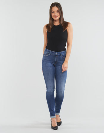 Textil Mulher Gangas Skinny Replay WHW689 Azul / Escuro