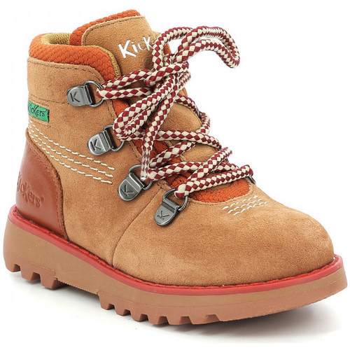 Sapatos Rapaz Botas baixas Kickers Kicknature Castanho