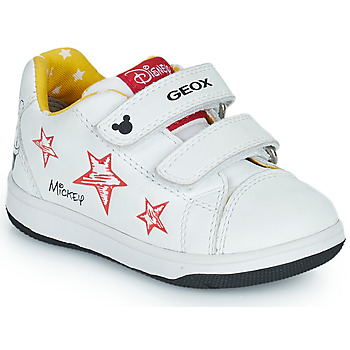 Sapatos Criança Sapatilhas Geox B NEW FLICK BOY Branco / Vermelho