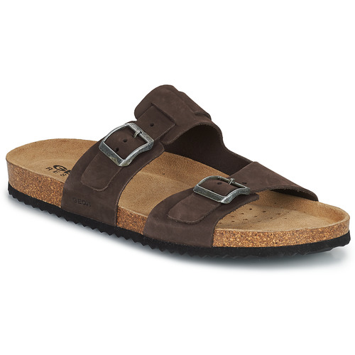 Sapatos Homem Chinelos Geox U SANDAL GHITA Castanho