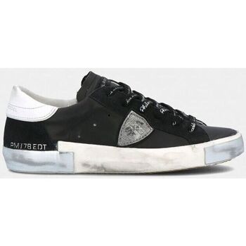 Sapatos Homem Sapatilhas Philippe Model PRLU MA01 PARIS X-FOXY LAMINE - NOIR ARGENT Preto