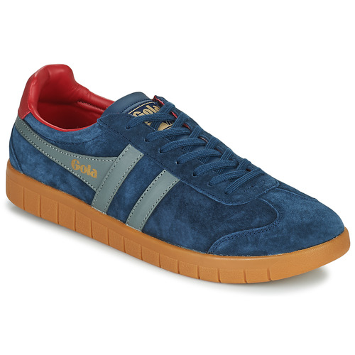 Sapatos Homem Sapatilhas Gola Hurricane Suede Marinho / Cinza