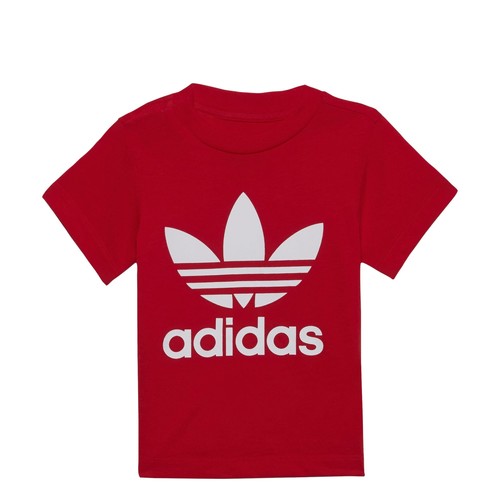 Textil Criança T-Shirt mangas curtas adidas Originals TREFOIL TEE Vermelho