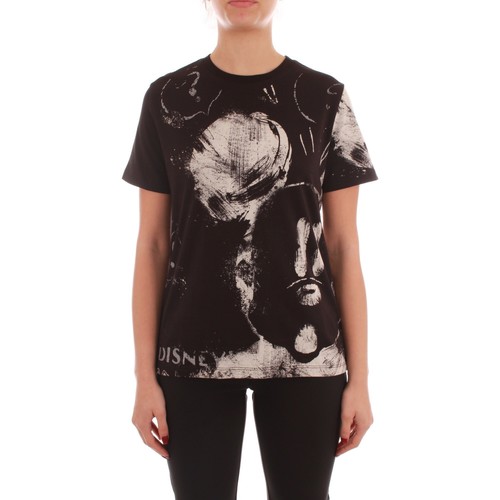 Textil Mulher T-Shirt mangas curtas Desigual 21WWTKB3 Preto