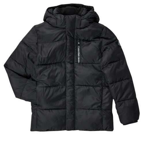 Textil Rapaz Quispos Calvin Klein Jeans ESSENTIAL SHORT PUFFER JACKET Preto