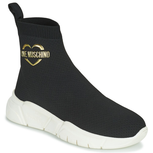 Sapatos Mulher Sapatilhas de cano-alto Love Moschino JA15413G1F Preto