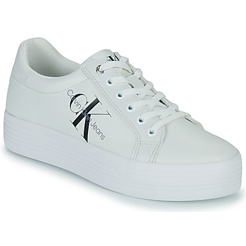 Sapatos Mulher Sapatilhas Calvin Klein Jeans VULC FLATFORM LACEUP Branco