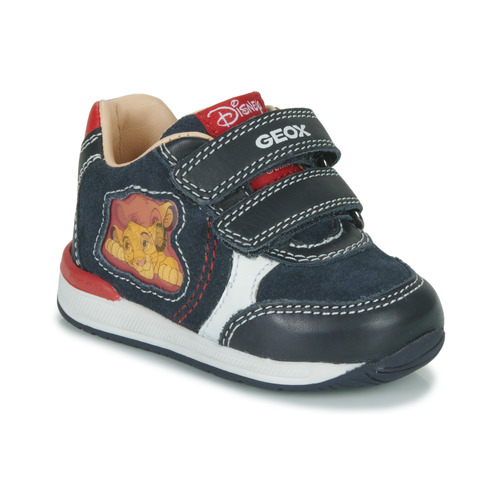 Sapatos Rapaz Sapatilhas Geox B RISHON BOY C Azul / Vermelho