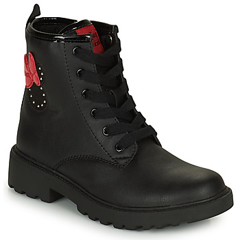 Sapatos Rapariga Botas baixas Geox J CASEY GIRL C Preto / Vermelho