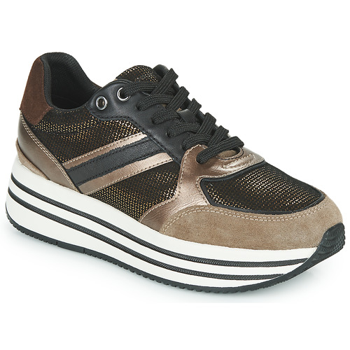 Sapatos Mulher Sapatilhas Geox D KENCY B Bronze / Bege