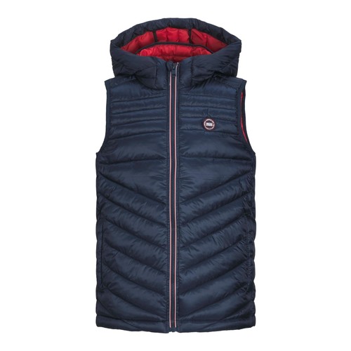 Textil Rapaz Quispos Jack & Jones JJEHERO BODYWARMER HOOD Marinho