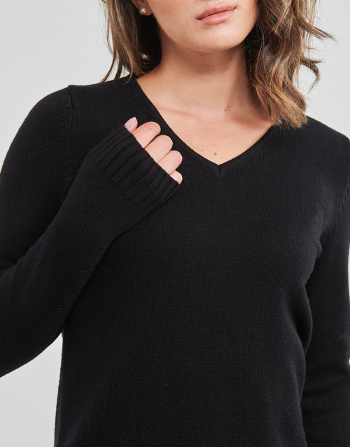 Vila VIRIL V-NECK L/S KNIT TOP - NOOS Preto