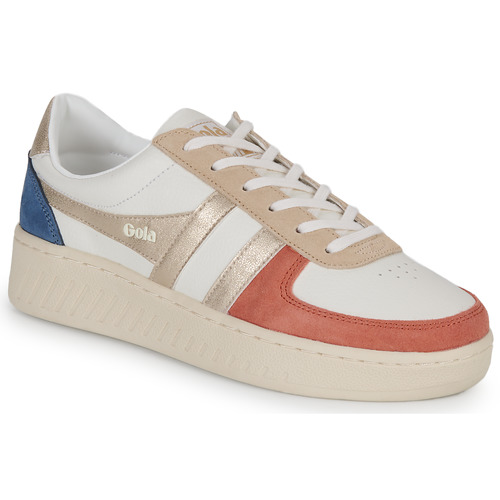 Sapatos Mulher Sapatilhas Gola GRANDSLAM QUADRANT Branco / Ouro / Laranja