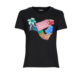 Textil Mulher T-Shirt mangas curtas Desigual LILY Preto