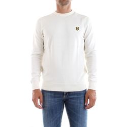 Textil Homem camisolas Lyle & Scott KN821V CREW NECK-W120 VANILLA ICE Azul