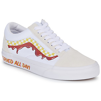 Sapatos Sapatilhas Vans OLD SKOOL Branco / Vermelho