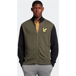 Textil Homem Sweats Lyle & Scott ML1728V TRACK TOP-W814 OLIVE MARL/BLACK Verde