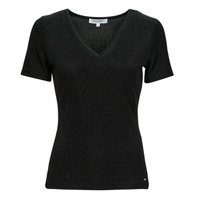 Textil Mulher T-Shirt mangas curtas Morgan DIWI Preto