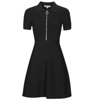 Textil Mulher Vestidos curtos MICHAEL Michael Kors ECO POLO SS ZIP DRS Preto