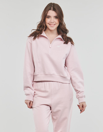 Textil Mulher Sweats New Balance Athletics 1/4 Zip Rosa