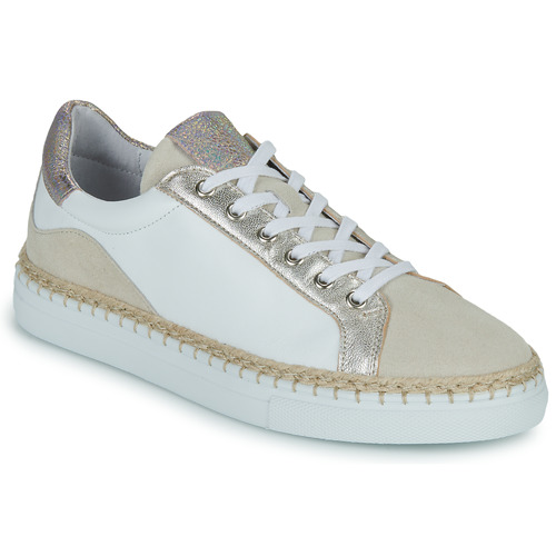 Sapatos Mulher Sapatilhas Regard KERSAINT V4 CORBETT COBALTO Branco / Bege