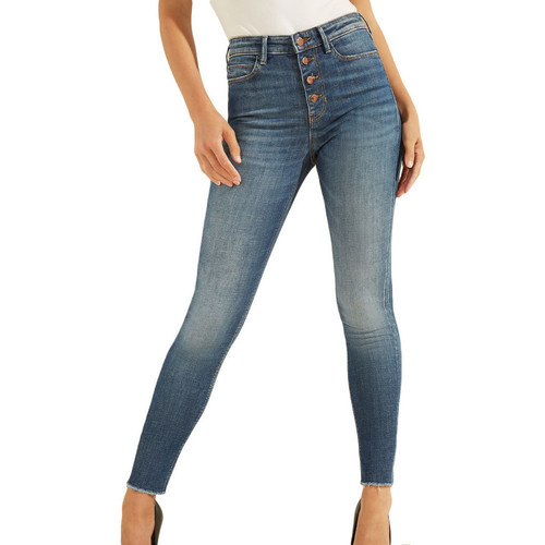 Textil Mulher Gangas Skinny Guess  Azul