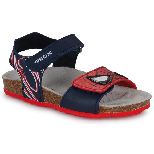 Sapatos Rapaz Sandálias Geox B SANDAL CHALKI BOY Marinho / Vermelho