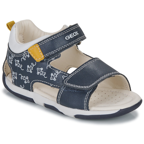 Sapatos Rapaz Sandálias Geox B SANDAL TAPUZ BOY Marinho