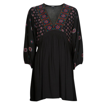 Textil Mulher Vestidos curtos Desigual VEST_CRETA Preto