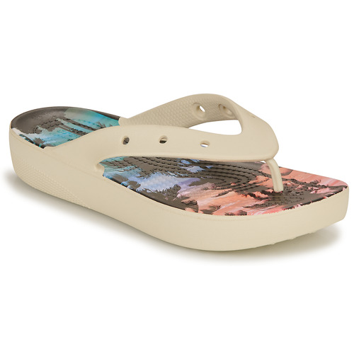 Sapatos Mulher Chinelos Crocs ClassicPlatformRetroResortFlip Multicolor