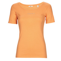 Textil Mulher T-Shirt mangas curtas Esprit tee Laranja