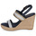 Sapatos Mulher Sandálias Tommy Hilfiger GOLDEN WEBBING WEDGE Marinho