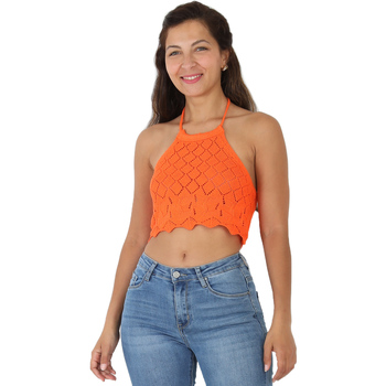 Textil Mulher Tops / Blusas La Modeuse 58682_P135364 Laranja