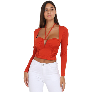 Textil Mulher Tops / Blusas La Modeuse 62348_P141489 Laranja