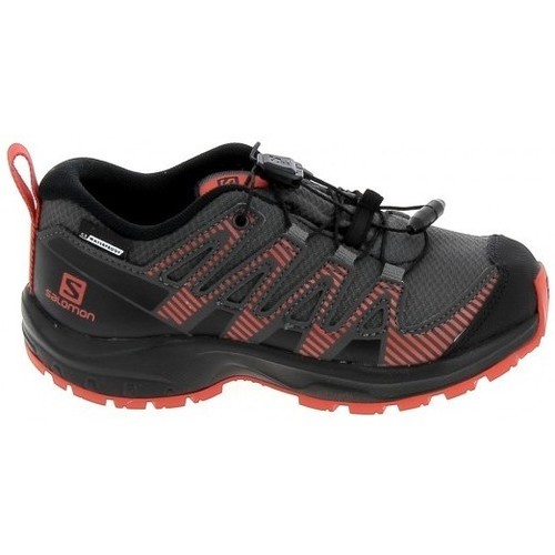 Sapatos Rapaz Sapatilhas Salomon Xa Pro V8 WP Jr Noir Preto